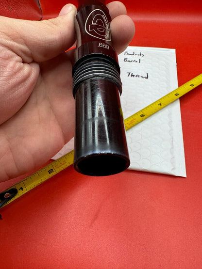 Custom Products 12 inch Paintball Barrel 689 Bore Old Angel Thread - used paintball barrel - black