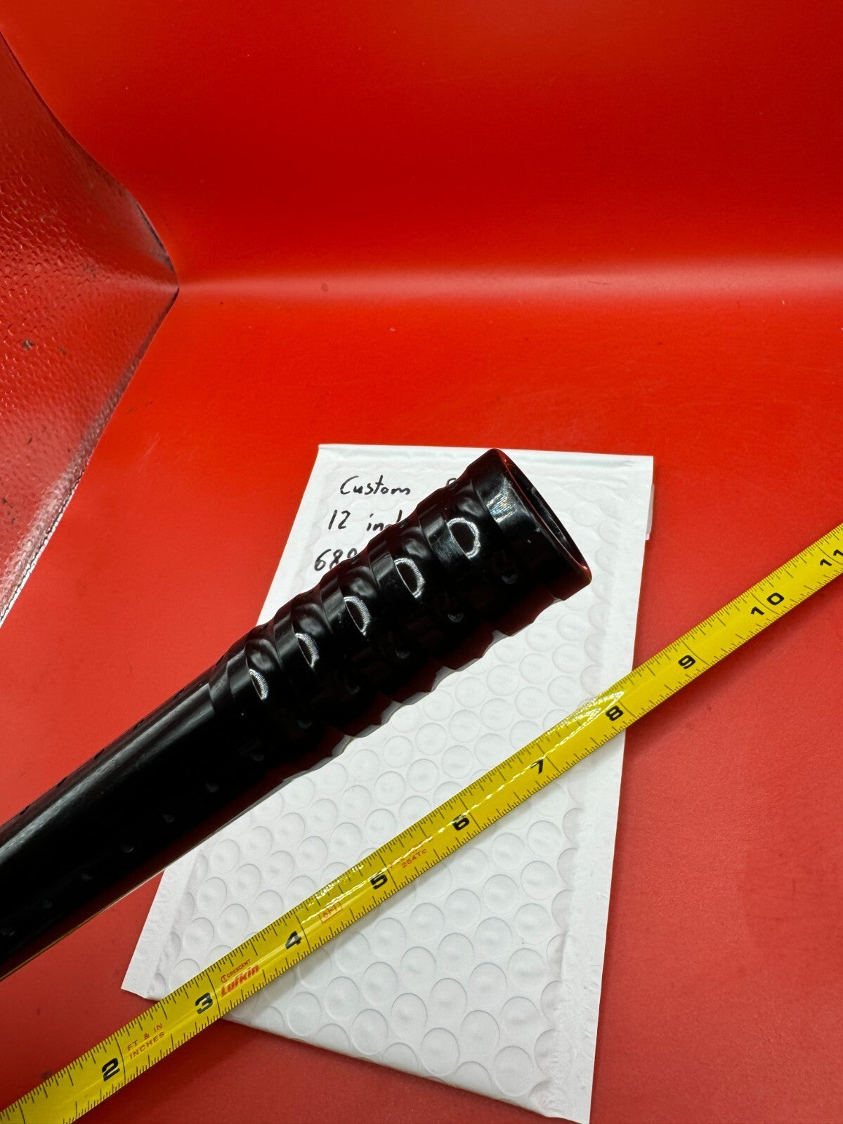 Custom Products 12 inch Paintball Barrel 689 Bore Old Angel Thread - used paintball barrel - black