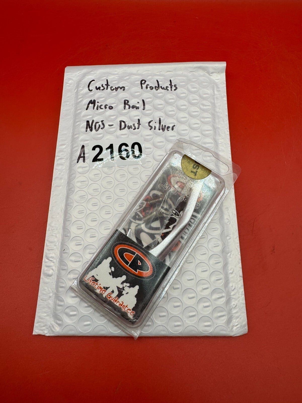 Custom Products Micro Rail NOS-Dust Silver - used paintball trigger bail - dust silver