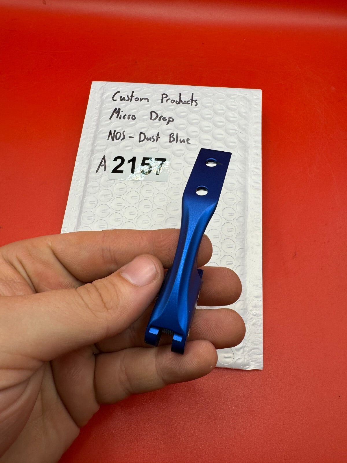 Custom Products Micro Drop NOS-Dust Blue - used paintball drop forward / micro drop asa adapter - dust blue