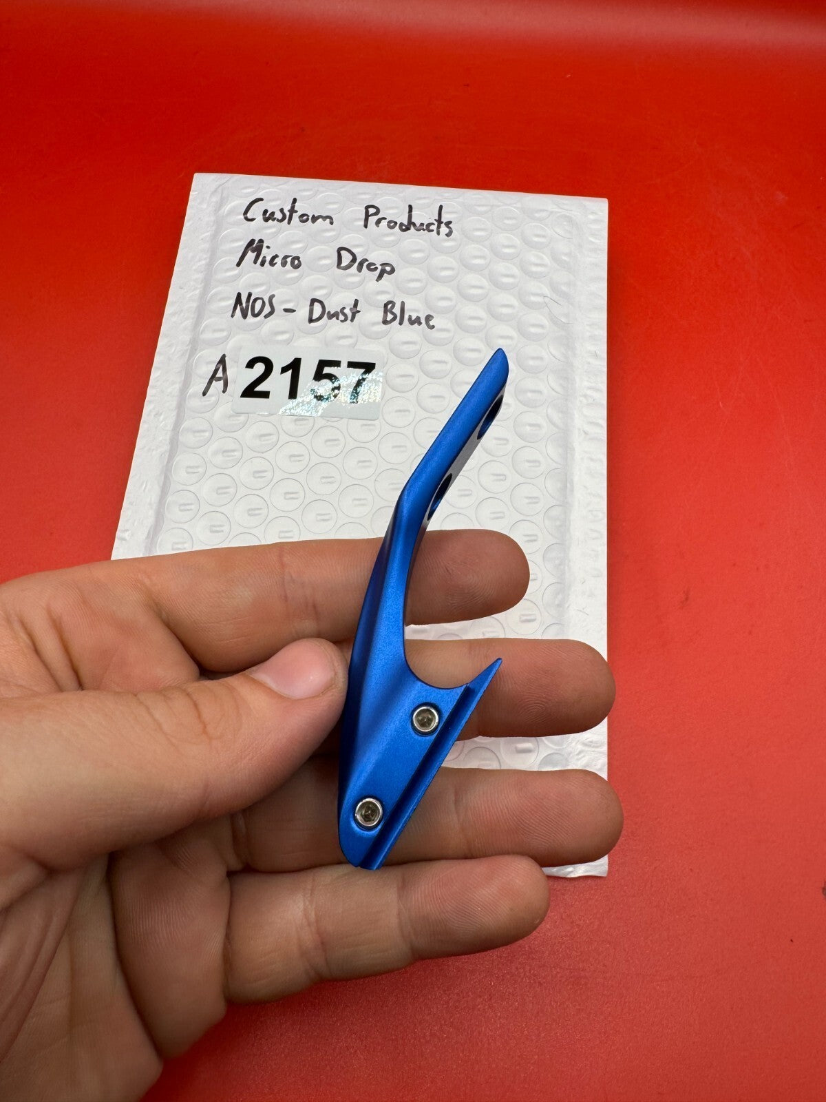 Custom Products Micro Drop NOS-Dust Blue - used paintball drop forward / micro drop asa adapter - dust blue