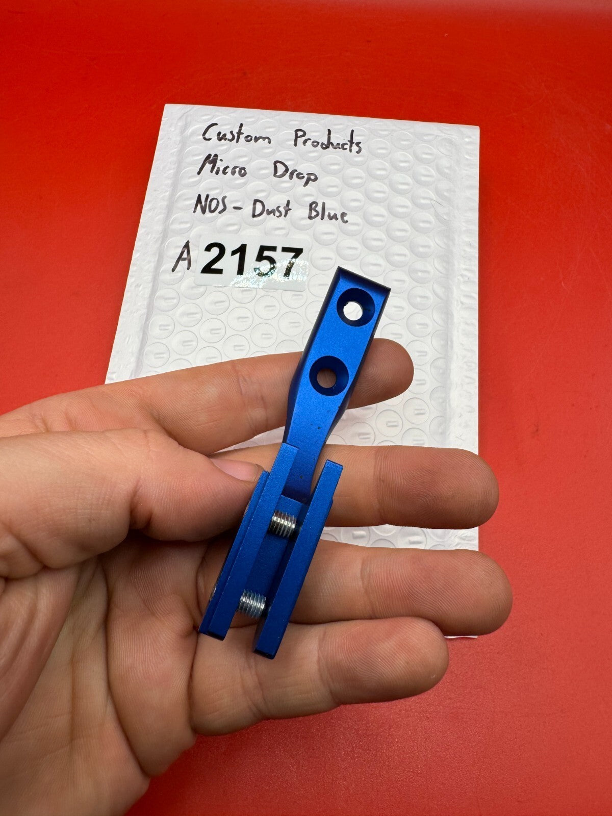 Custom Products Micro Drop NOS-Dust Blue - used paintball drop forward / micro drop asa adapter - dust blue