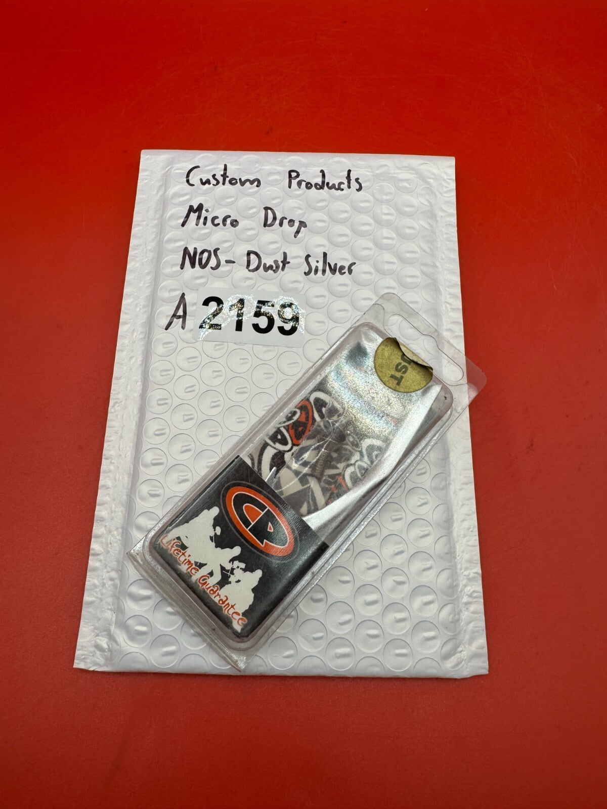 Custom Products Micro Drop NOS-Dust Silver - used paintball drop forward / asa adapter - dust silver