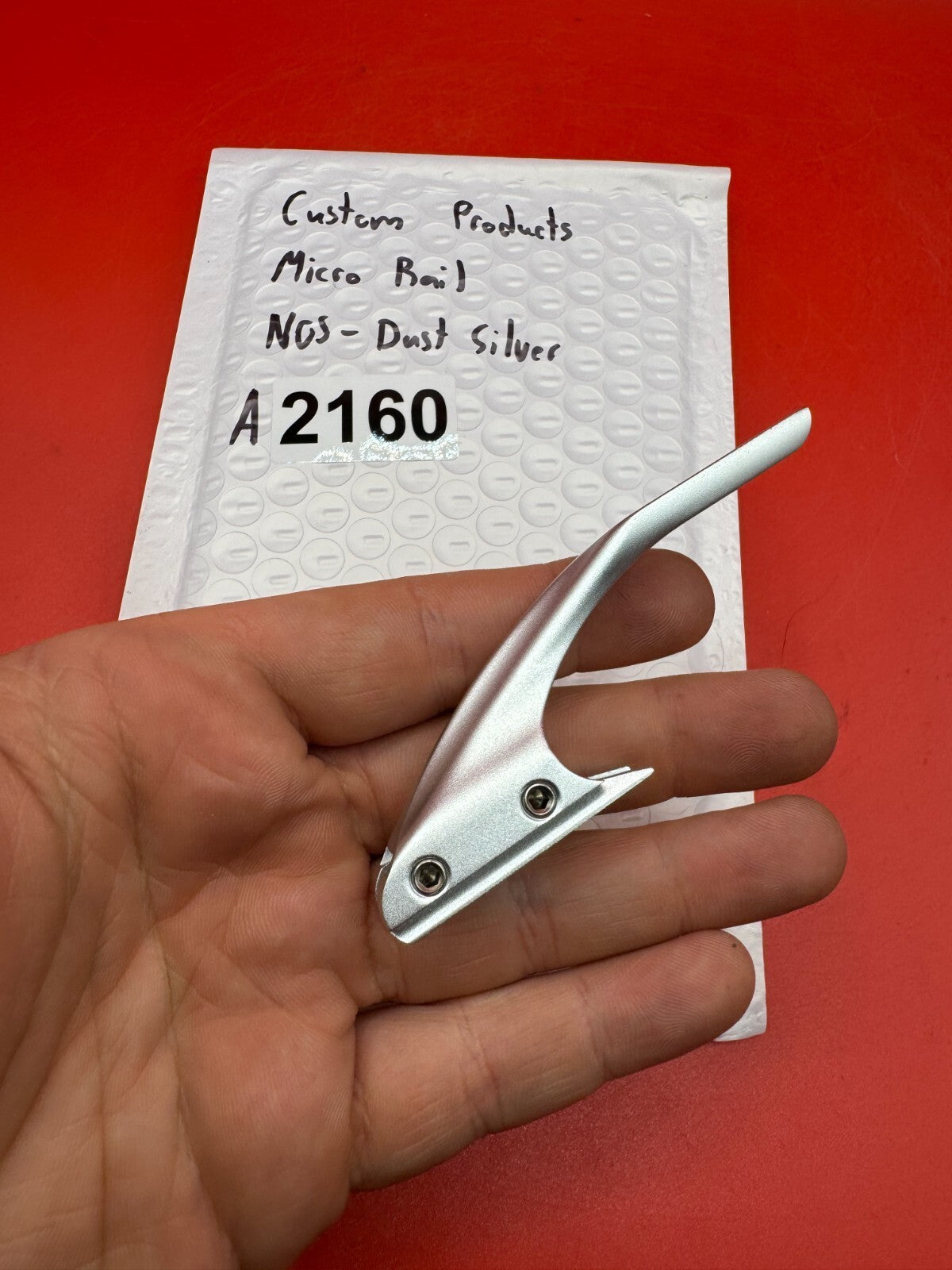Custom Products Micro Rail NOS-Dust Silver - used paintball trigger bail - dust silver