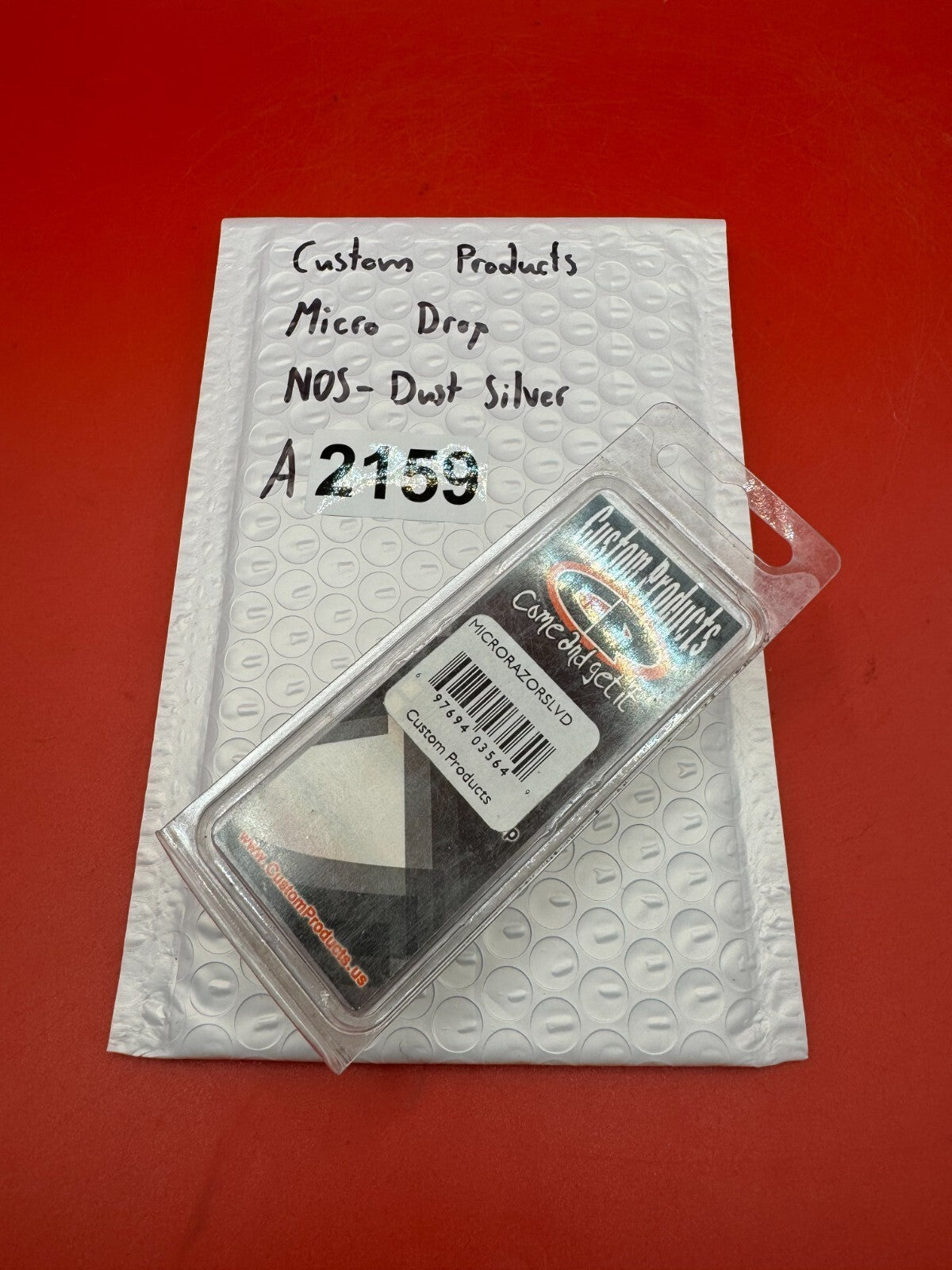 Custom Products Micro Drop NOS-Dust Silver - used paintball drop forward / asa adapter - dust silver