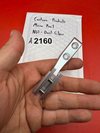 Custom Products Micro Rail NOS-Dust Silver - used paintball trigger bail - dust silver
