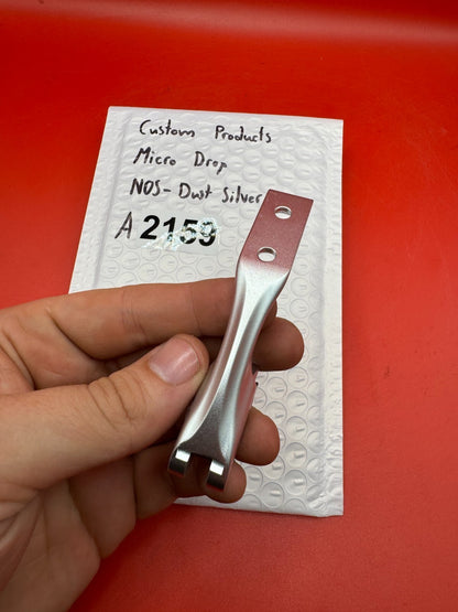 Custom Products Micro Drop NOS-Dust Silver - used paintball drop forward / asa adapter - dust silver