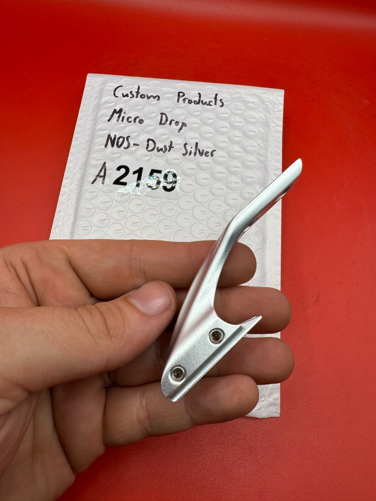 Custom Products Micro Drop NOS-Dust Silver - used paintball drop forward / asa adapter - dust silver