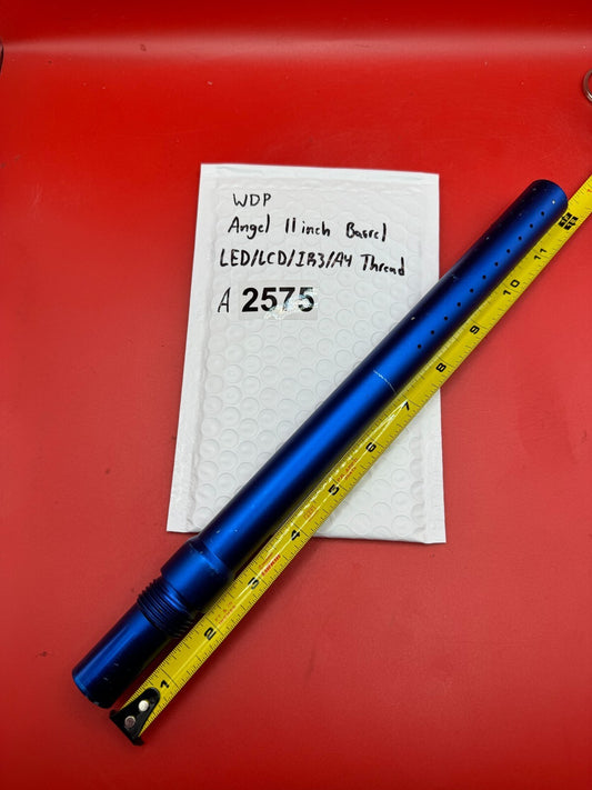 WDP Angel 11 inch Barrel LED/LCD/IR3/A4 Thread - used paintball barrel - blue anno