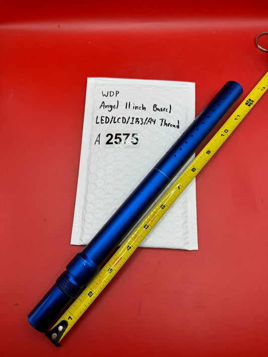 WDP Angel 11 inch Barrel LED/LCD/IR3/A4 Thread - used paintball barrel - blue anno