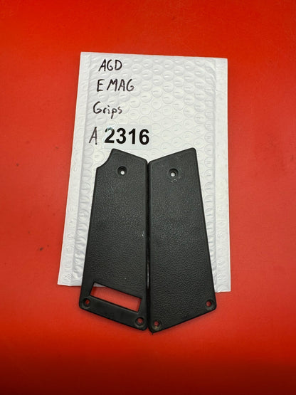 AGD E Mag Grips - used paintball grip panels - black