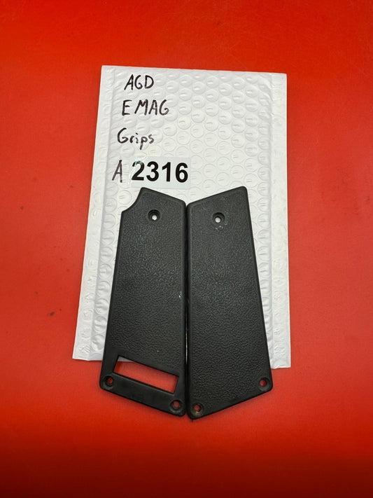 AGD E Mag Grips - used paintball grip panels - black