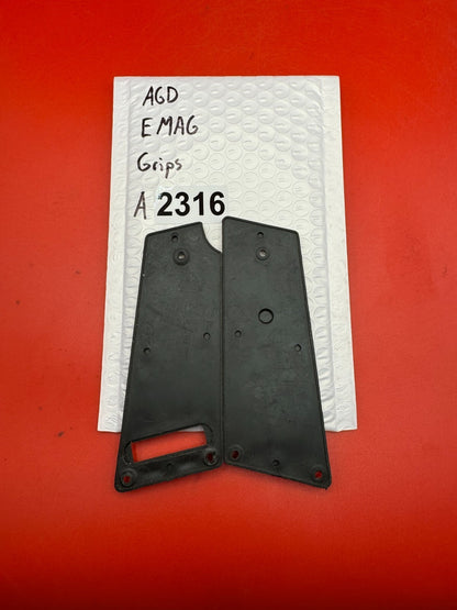 AGD E Mag Grips - used paintball grip panels - black