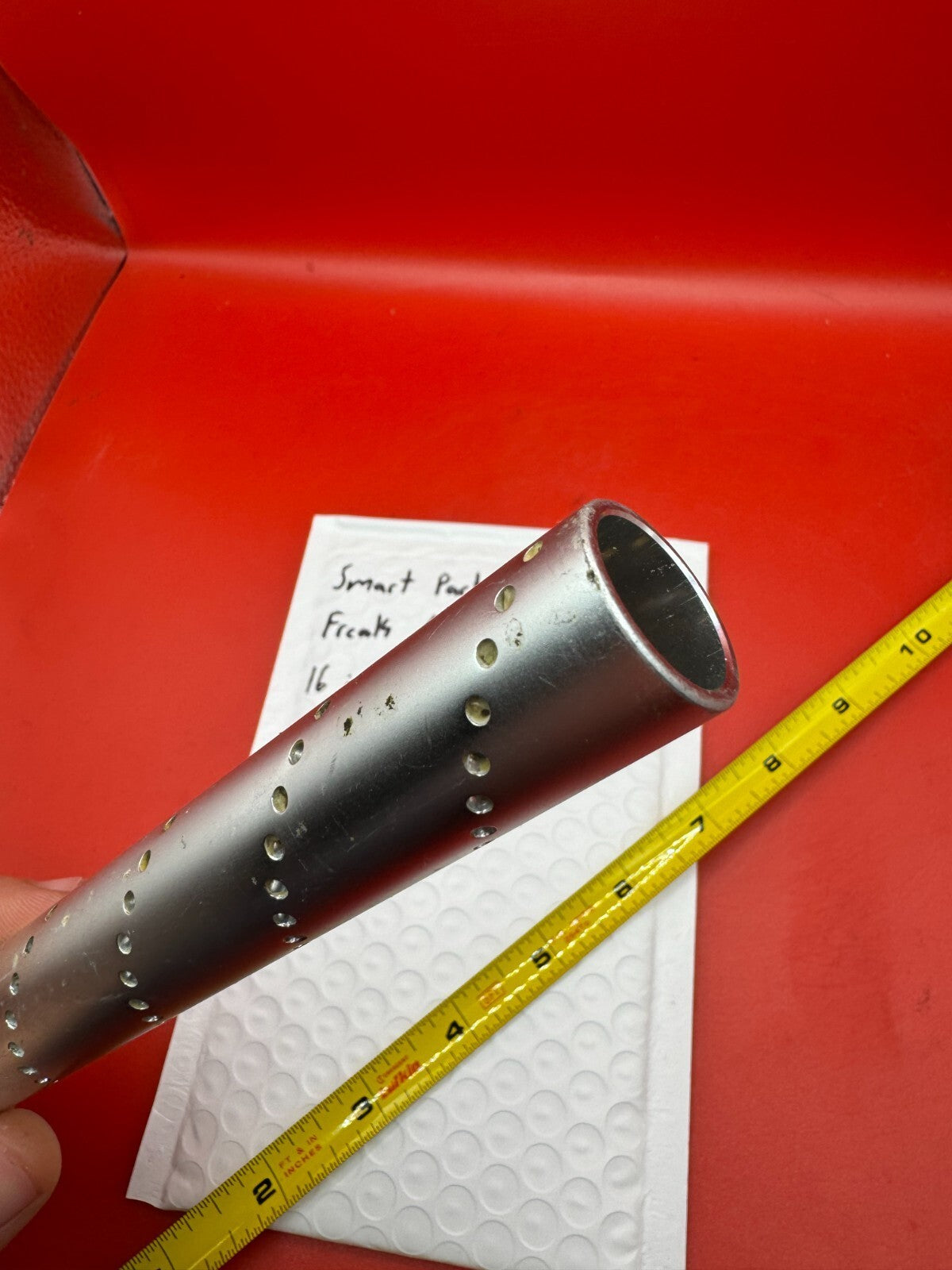 Smart Parts Freak AA Tip 16 inch - used paintball barrel tip - silver