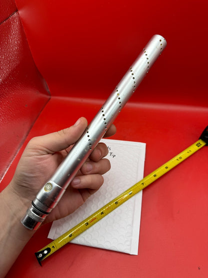 Smart Parts Freak AA Tip 16 inch - used paintball barrel tip - silver