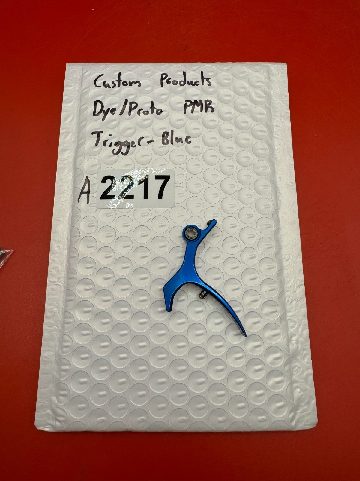 Custom Products Dye/Proto PMR Trigger-Blue - used paintball trigger - blue anno