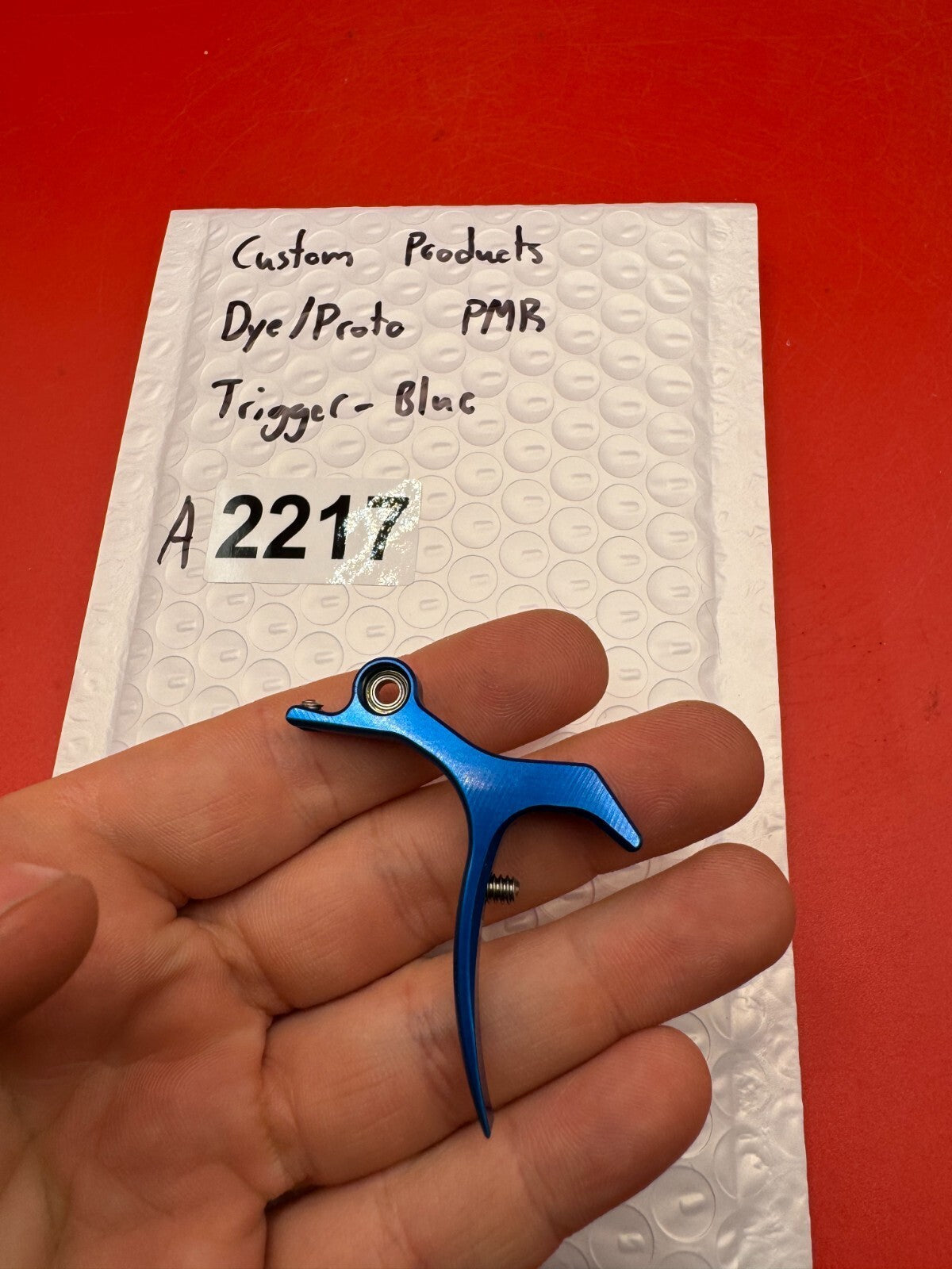 Custom Products Dye/Proto PMR Trigger-Blue - used paintball trigger - blue anno
