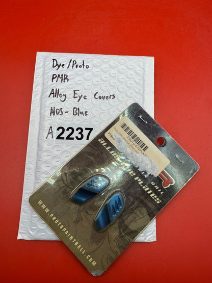 Dye/Proto PMR Alloy Eye Covers NOS-Blue - used paintball eye covers - blue anno