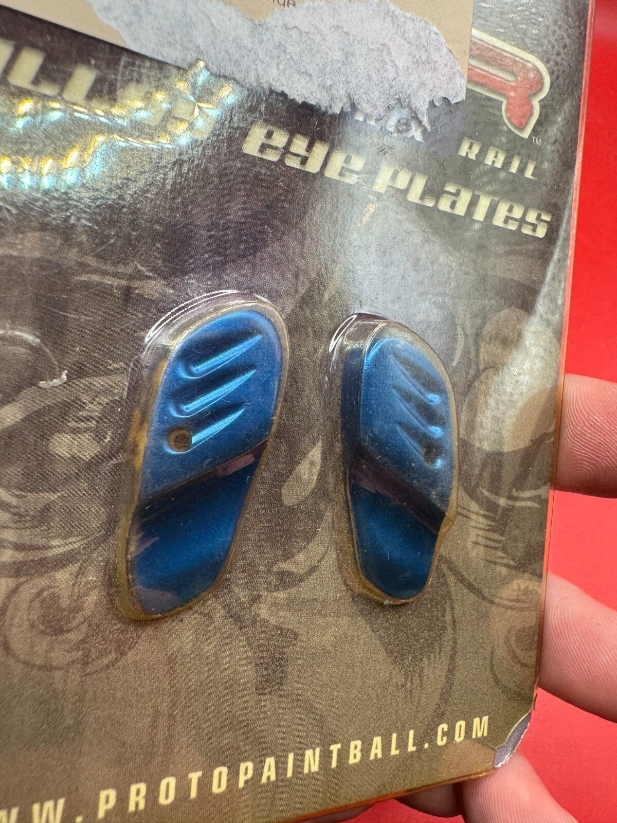 Dye/Proto PMR Alloy Eye Covers NOS-Blue - used paintball eye covers - blue anno