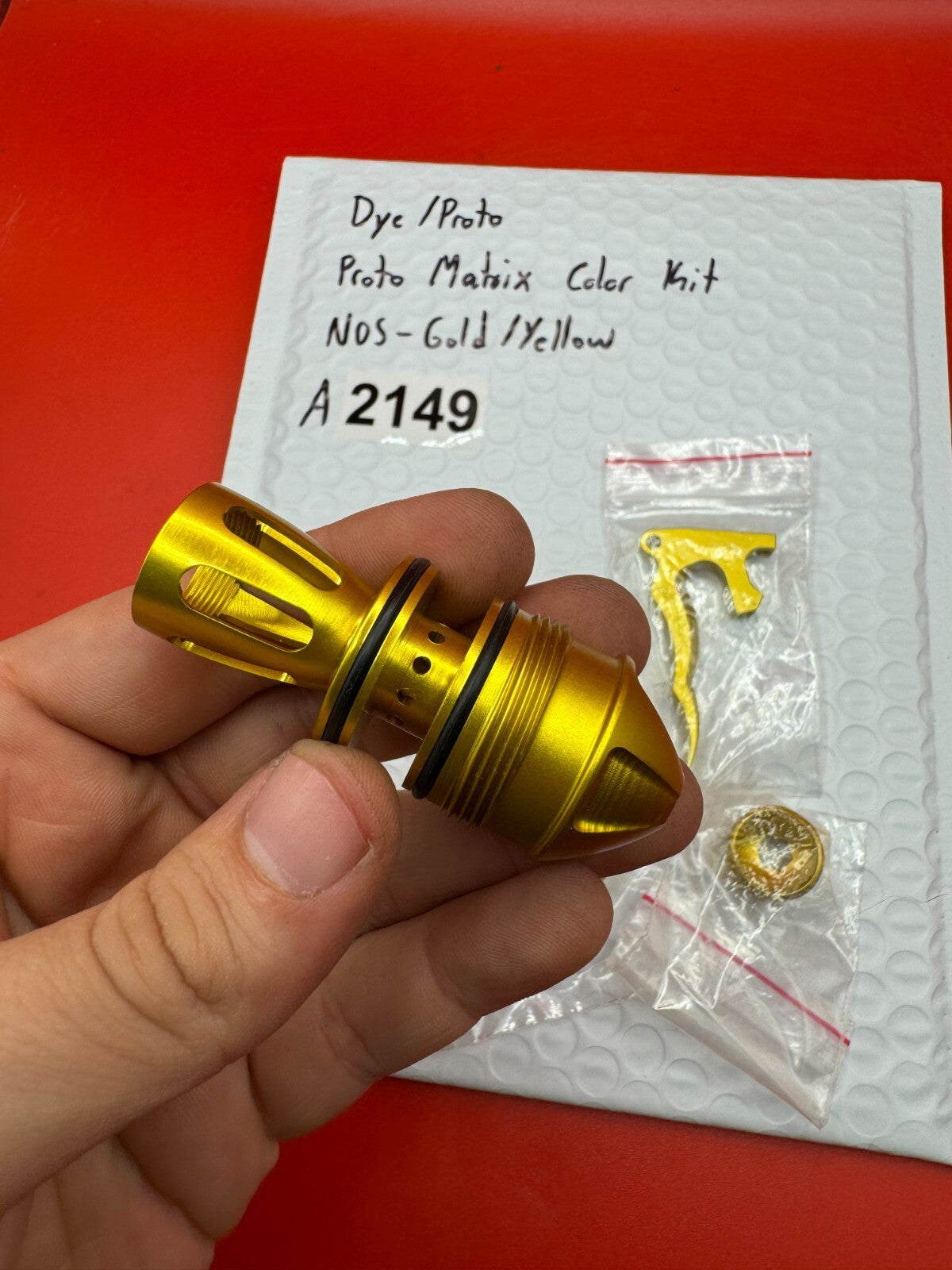 Dye/Proto Proto Matrix Color Kit NOS-Gold/Yellow - used paintball color kit / accent parts kit - gold/yellow anno