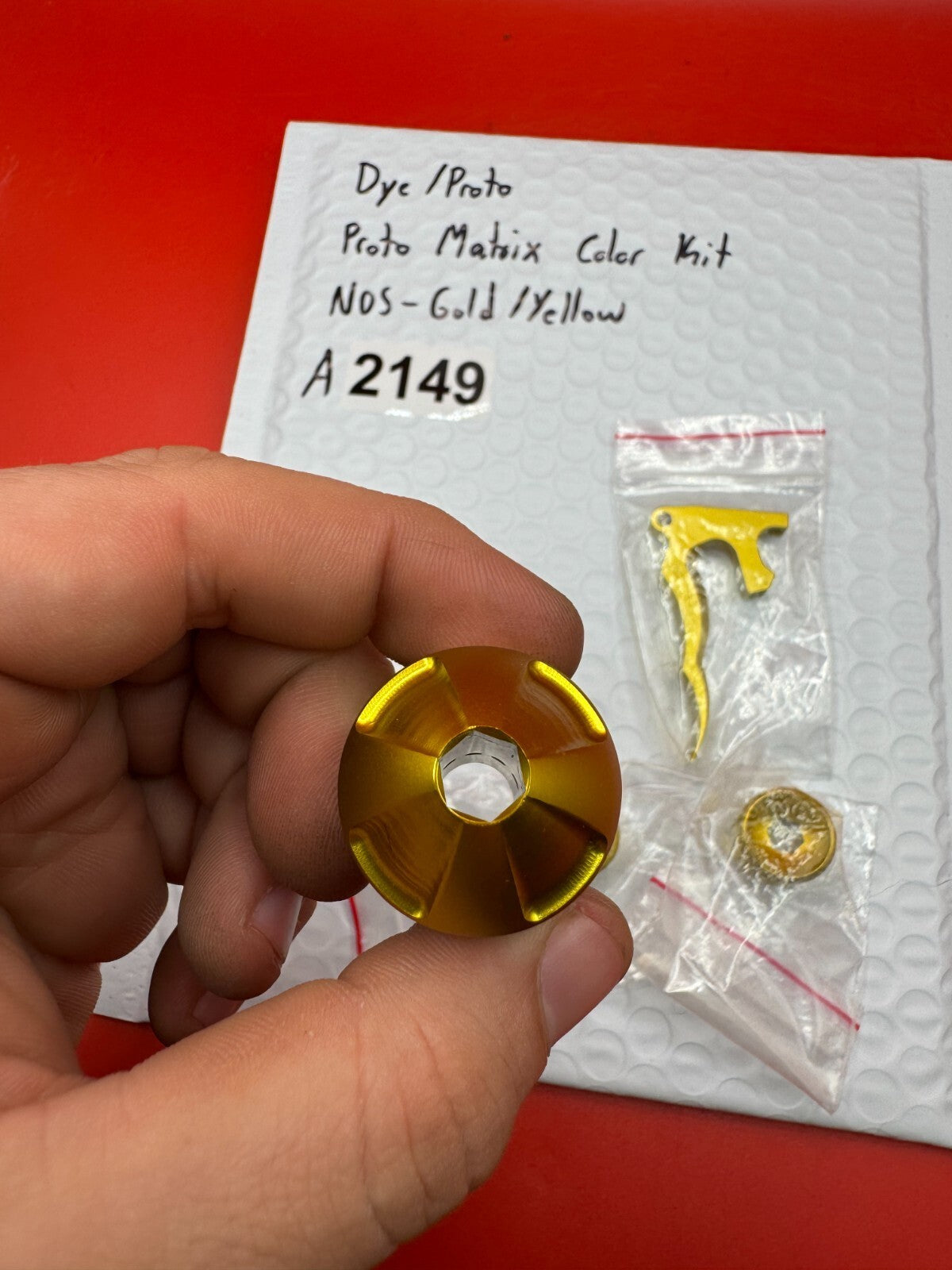 Dye/Proto Proto Matrix Color Kit NOS-Gold/Yellow - used paintball color kit / accent parts kit - gold/yellow anno