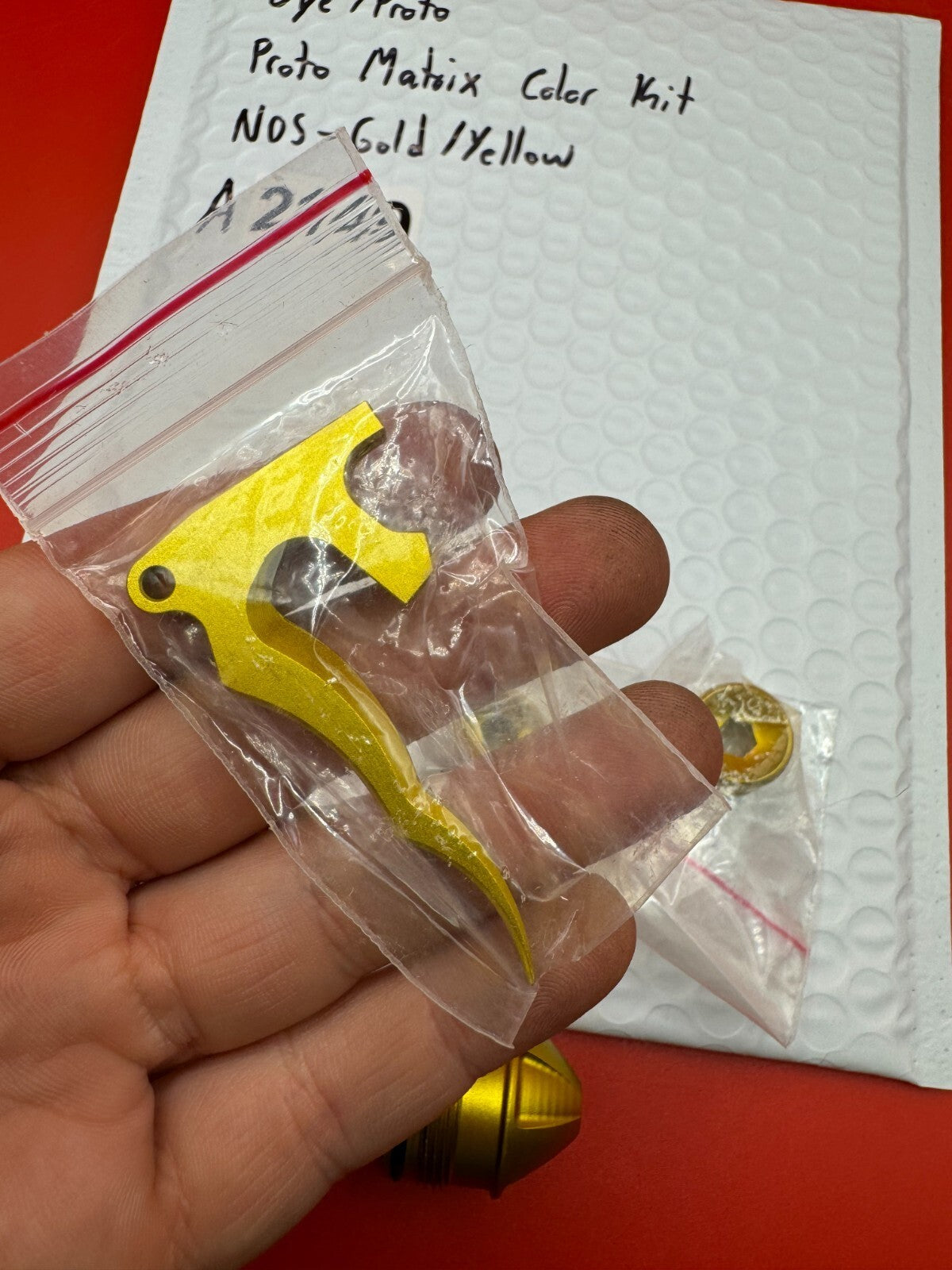 Dye/Proto Proto Matrix Color Kit NOS-Gold/Yellow - used paintball color kit / accent parts kit - gold/yellow anno