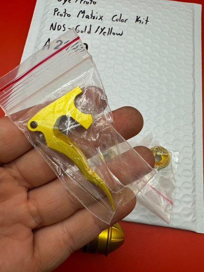 Dye/Proto Proto Matrix Color Kit NOS-Gold/Yellow - used paintball color kit / accent parts kit - gold/yellow anno