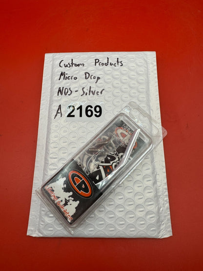 Custom Products Micro Drop NOS-Silver - used paintball drop forward / asa adapter - silver