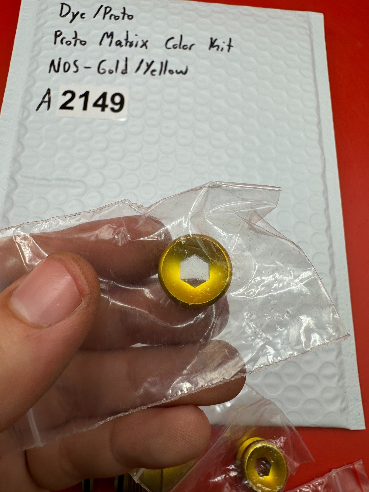 Dye/Proto Proto Matrix Color Kit NOS-Gold/Yellow - used paintball color kit / accent parts kit - gold/yellow anno