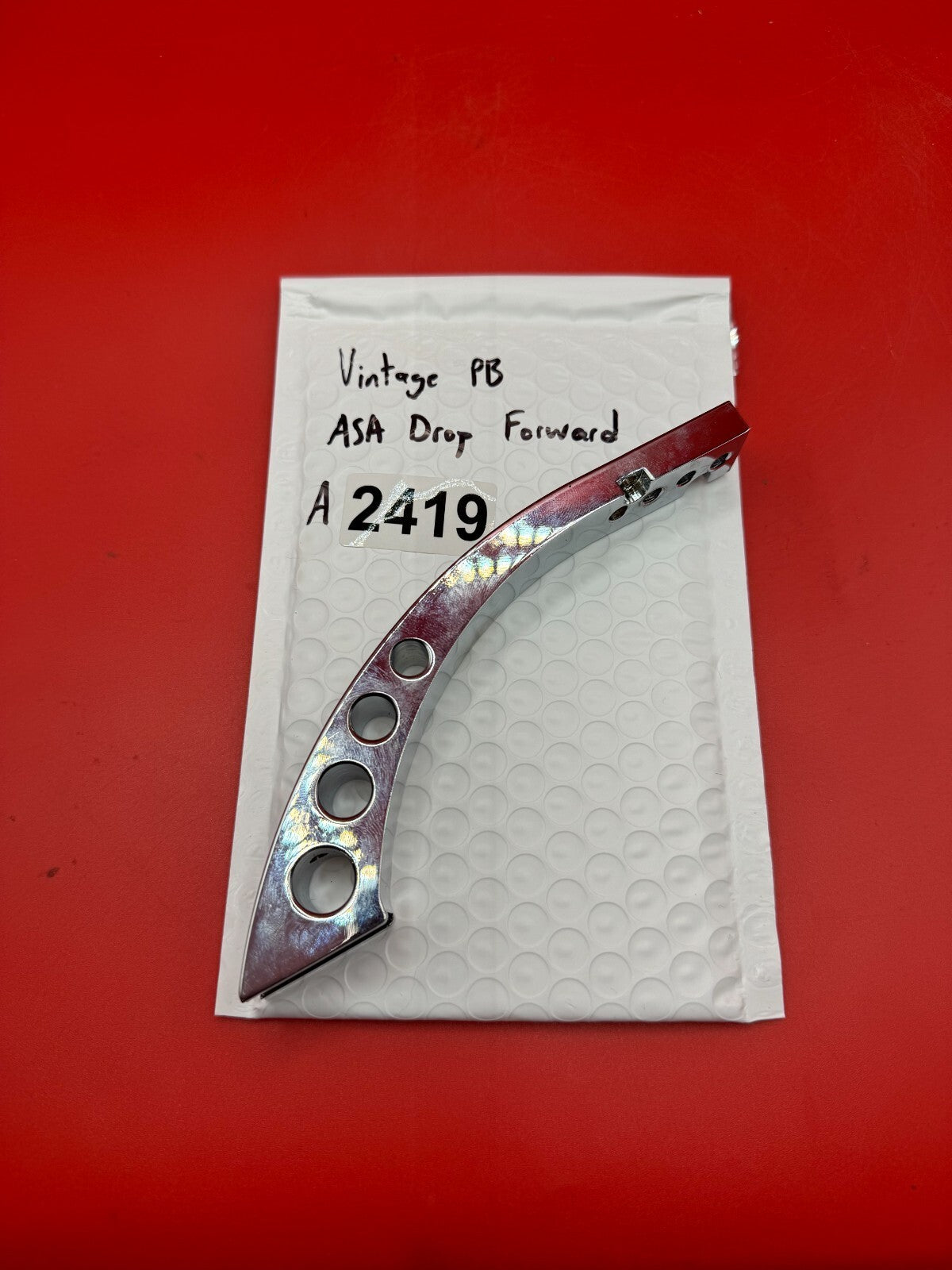 Vintage PB ASA Drop Forward - used paintball asa drop forward - silver chrome