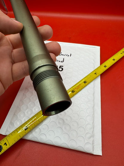WGP 10 inch Paintball Barrel AC Thread - used paintball barrel - olive/titanium anno