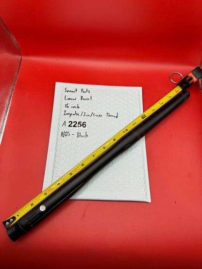Smart Parts Linear Paintball Barrel 16 inch Impulse/Ion/Luxe Thread NOS-Black - used paintball barrel - black