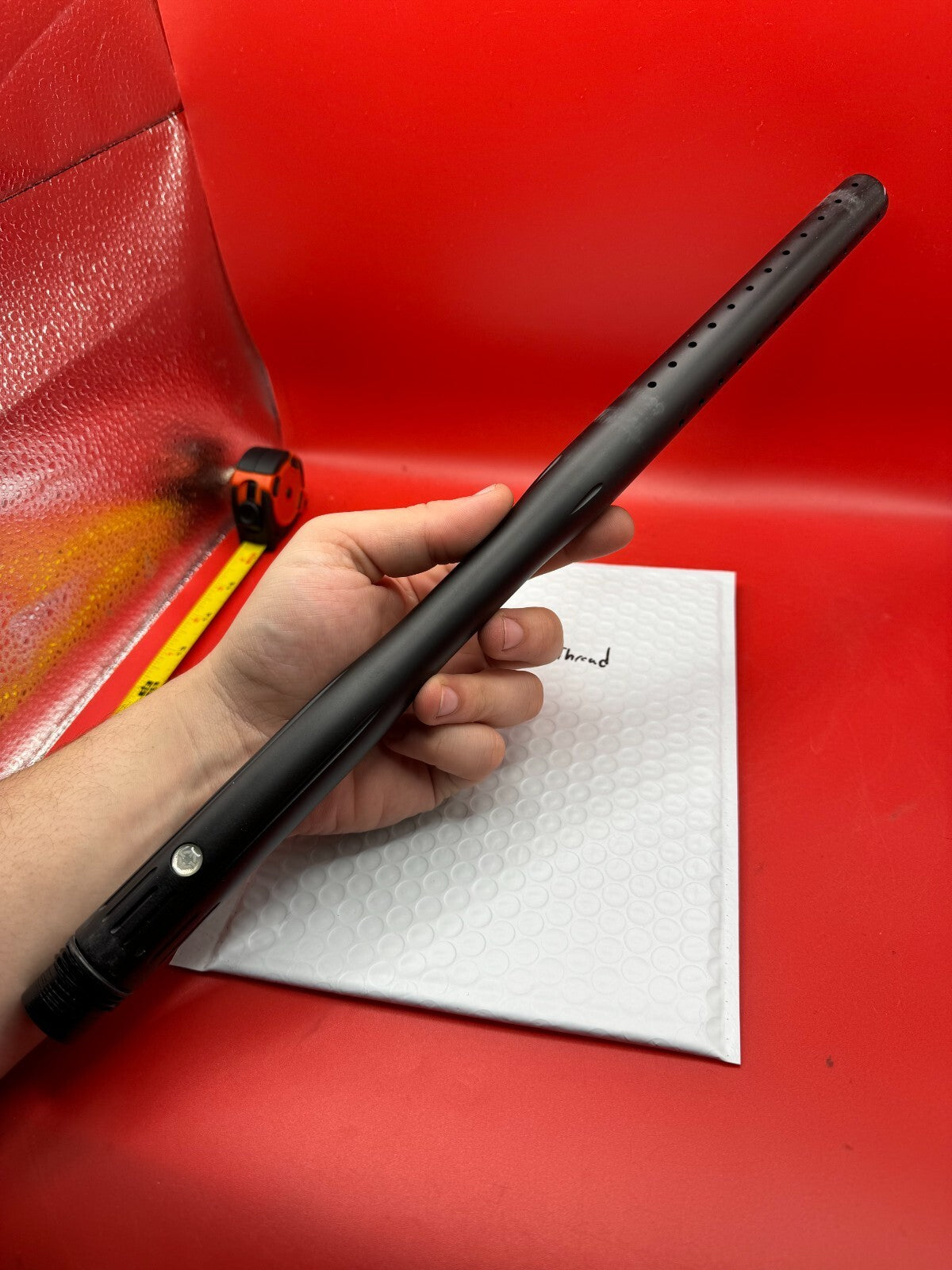 Smart Parts Linear Paintball Barrel 16 inch Impulse/Ion/Luxe Thread NOS-Black - used paintball barrel - black