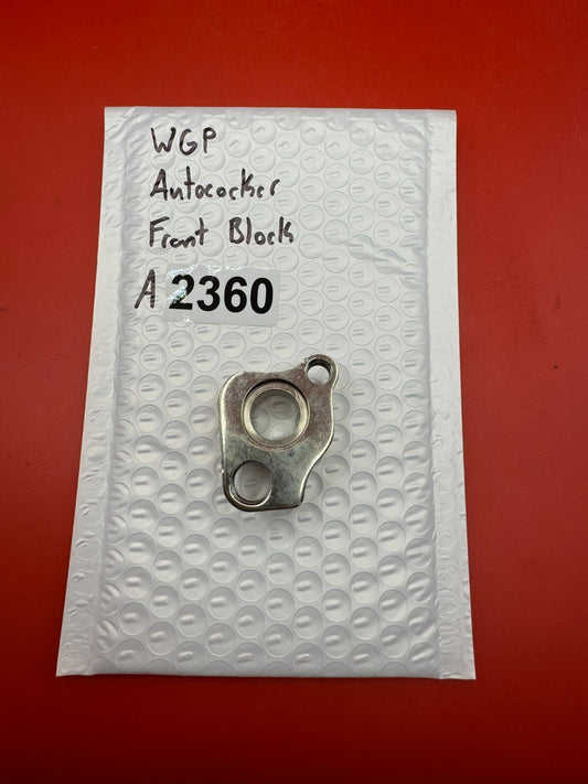 WGP Autococker Front Block - used paintball front block - silver