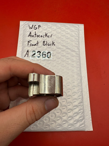 WGP Autococker Front Block - used paintball front block - silver