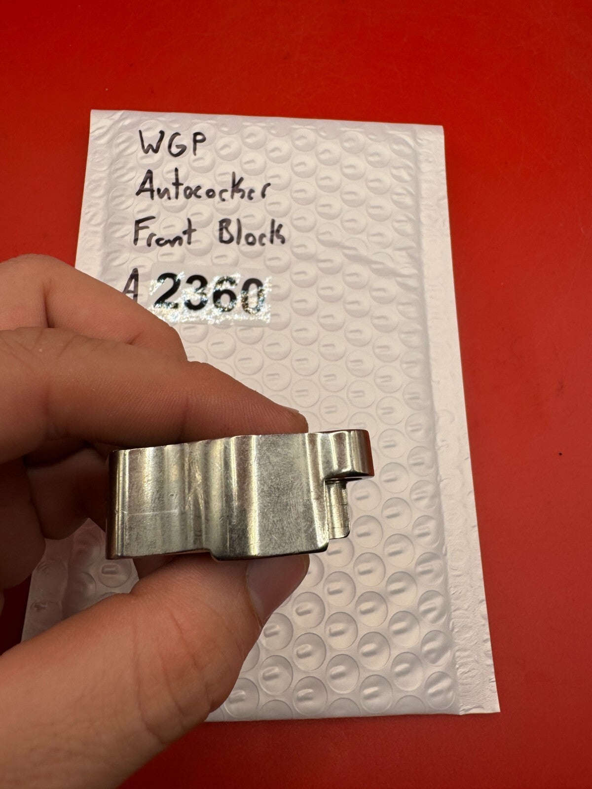 WGP Autococker Front Block - used paintball front block - silver