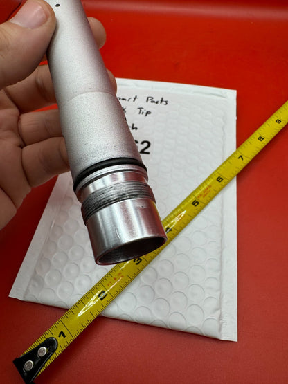 Smart Parts Freak Tip 14 inch - used paintball barrel tip - silver