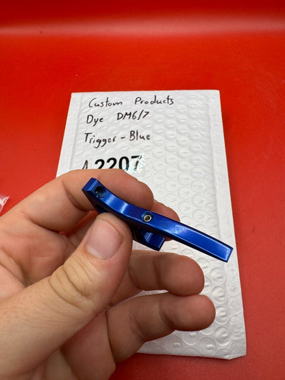 Custom Products Dye DM6/7 Trigger-Blue - used paintball trigger - blue anno