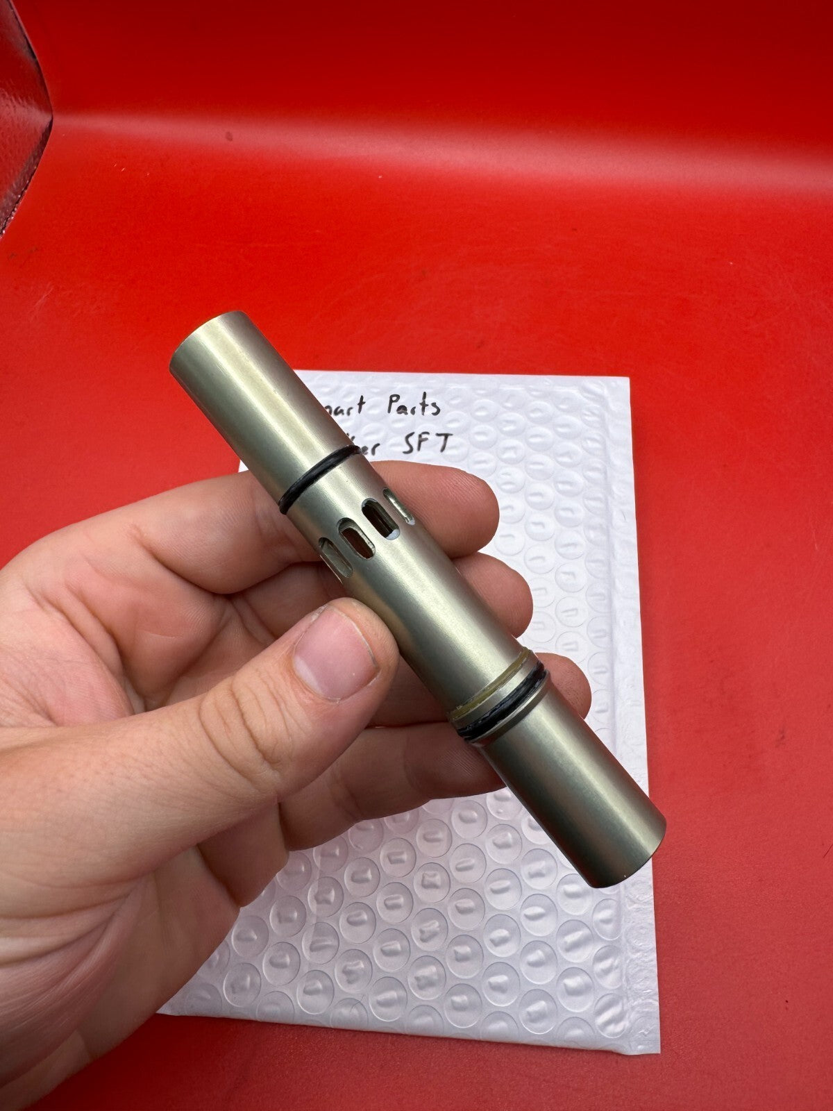 Smart Parts Shocker SFT HE Bolt - used paintball bolt - silver