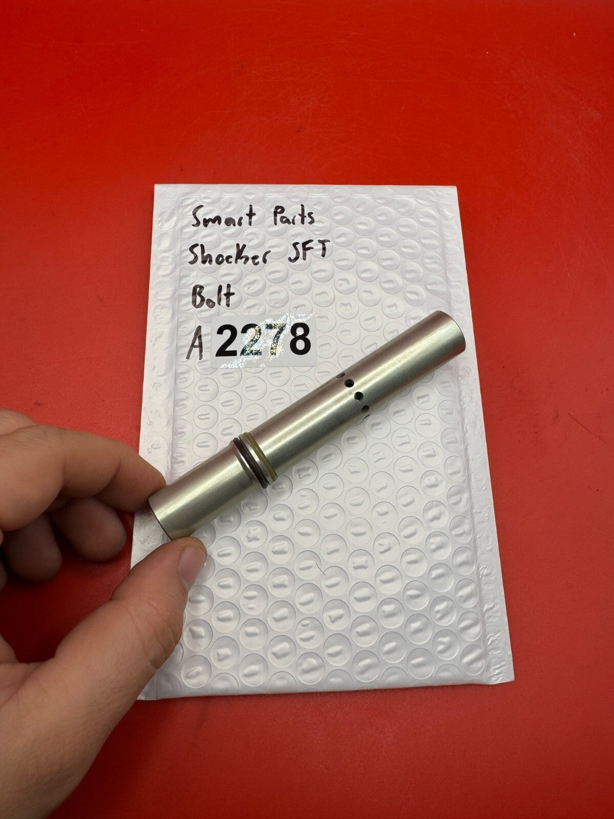 Smart Parts Shocker SFT Bolt - used paintball bolt - silver