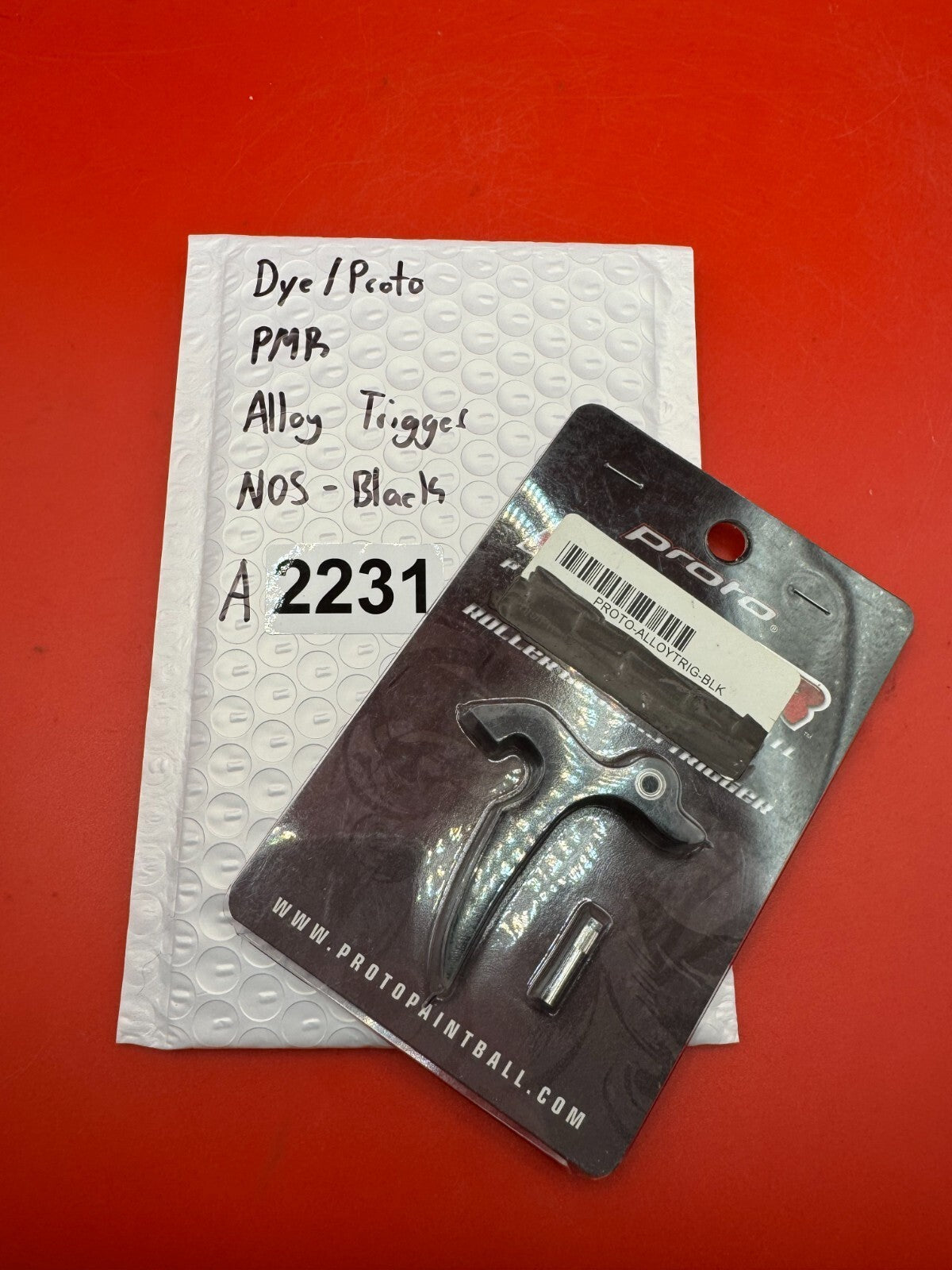 Dye/Proto PMR Alloy Trigger NOS-Black - used paintball trigger - black