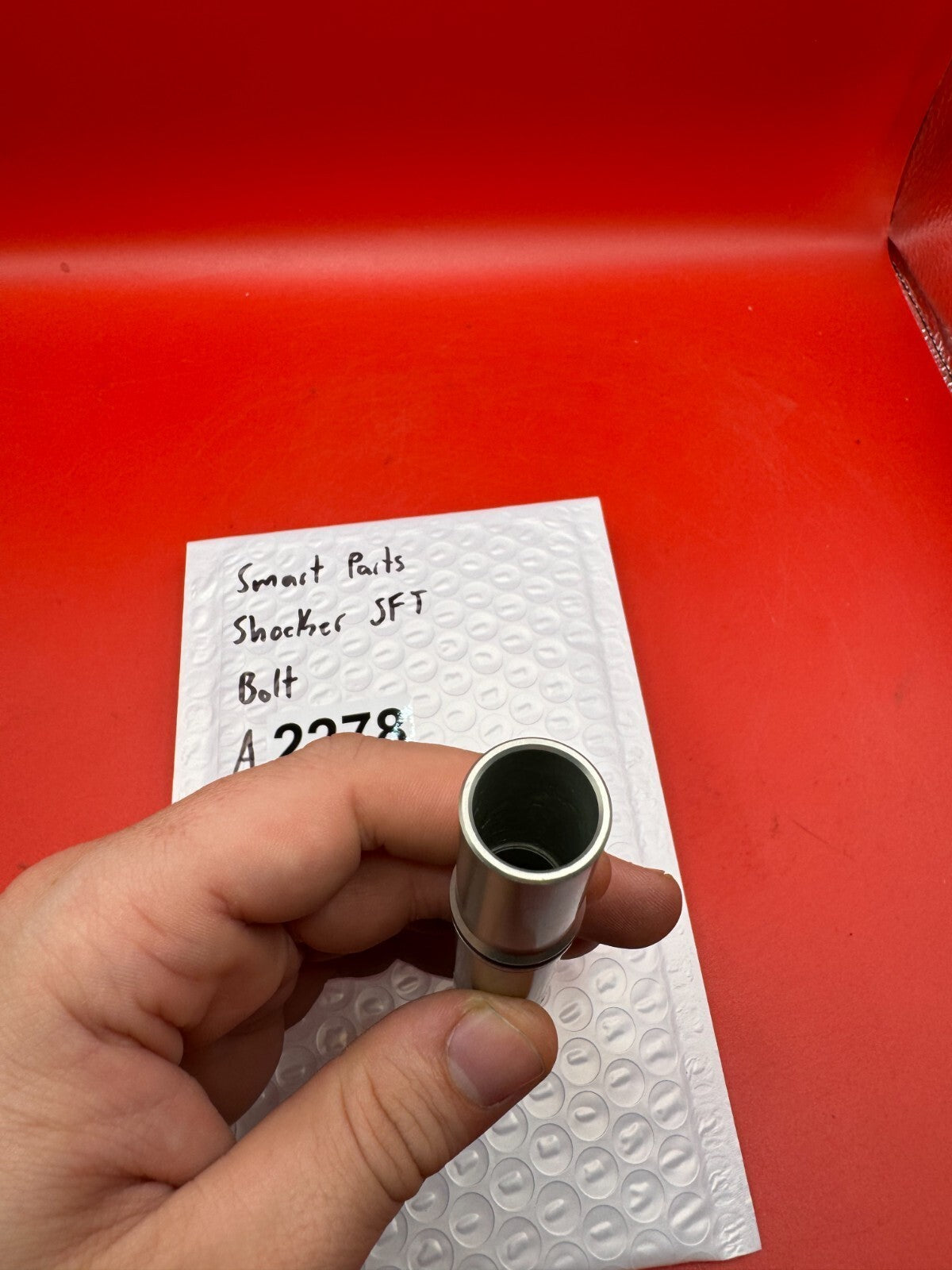 Smart Parts Shocker SFT Bolt - used paintball bolt - silver