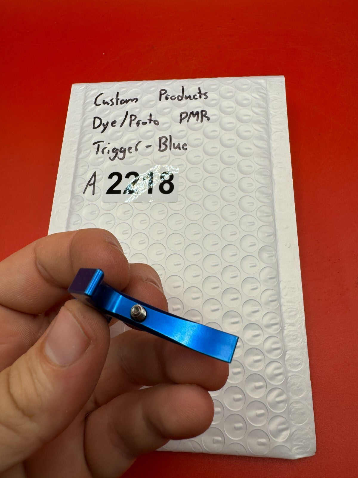 Custom Products Dye/Proto PMR Trigger-Blue - used paintball trigger - blue anno