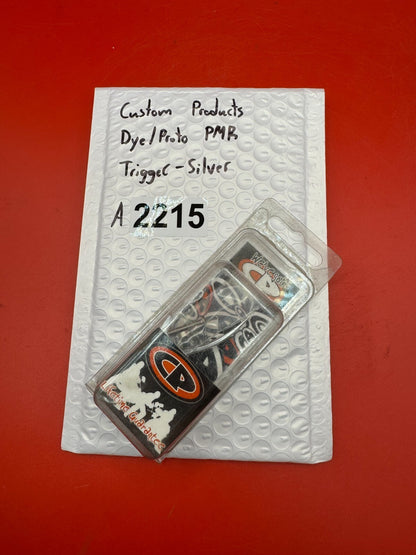Custom Products Dye/Proto PMR Trigger-Silver - used paintball trigger - silver
