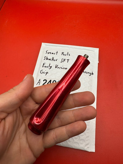 Smart Parts Shocker SFT Early Vision Gas Through Grip - used paintball gas through grip - red anno