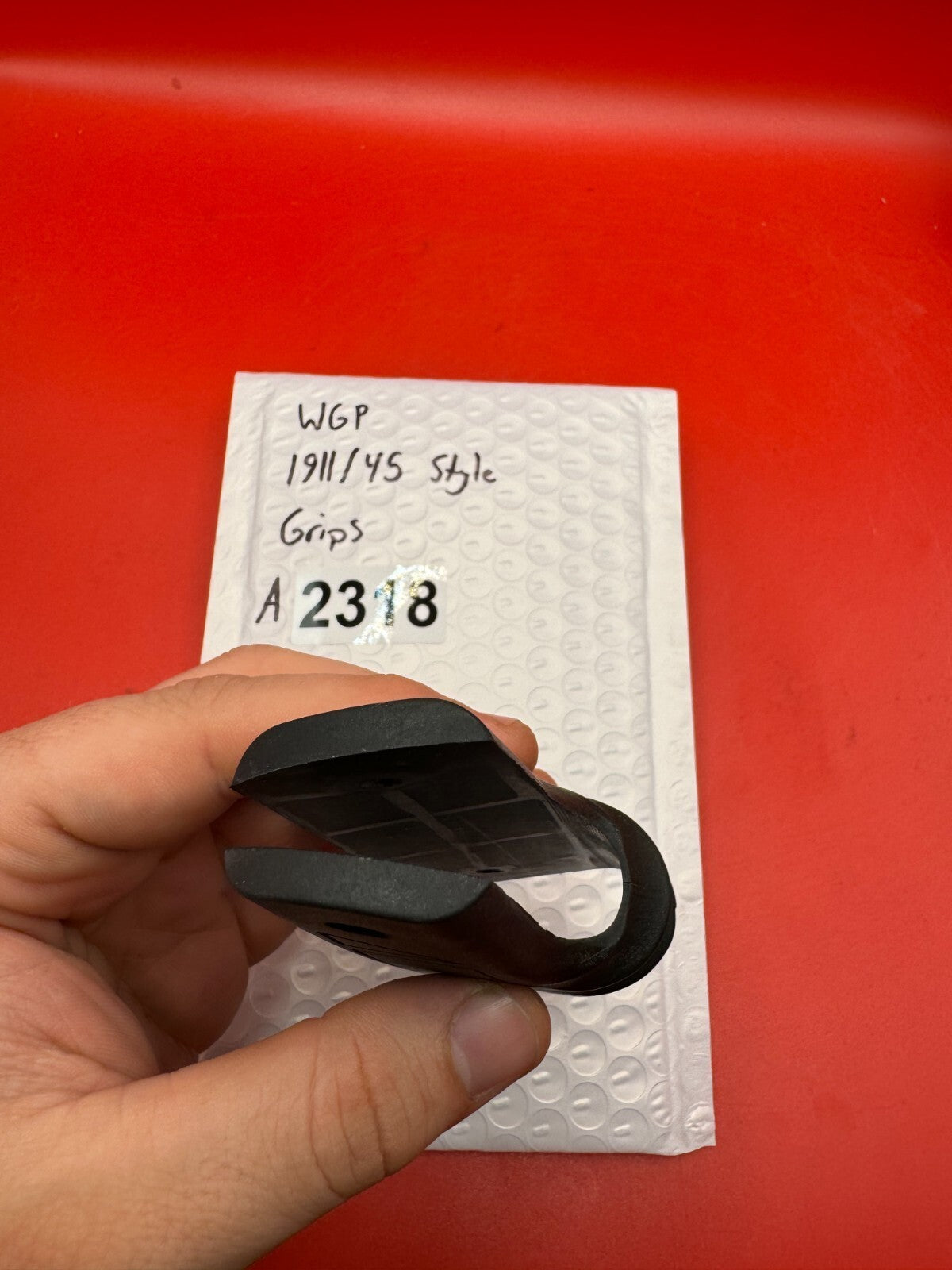 WGP 1911/45 Style Grips - used paintball grip panel - black