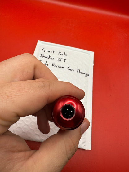 Smart Parts Shocker SFT Early Vision Gas Through Grip - used paintball gas through grip - red anno