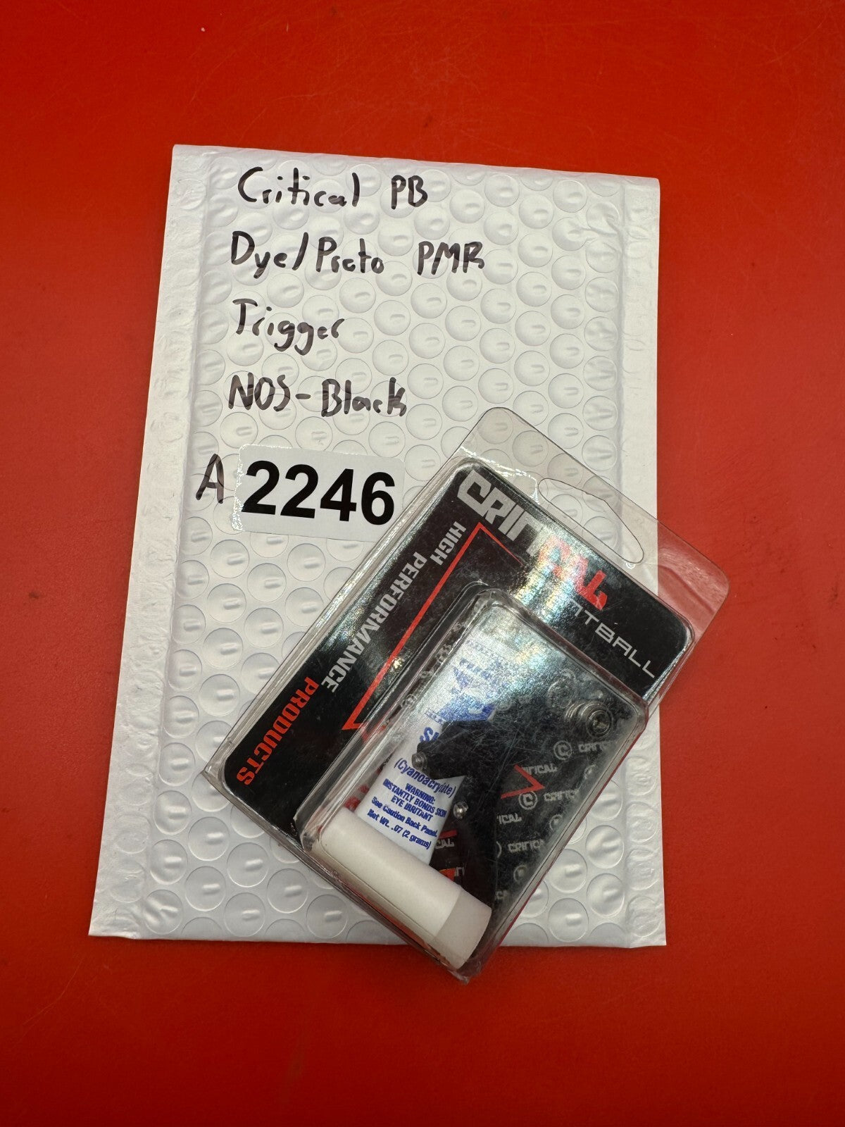 Critical PB Dye/Proto PMR Trigger NOS-Black - used paintball trigger - black