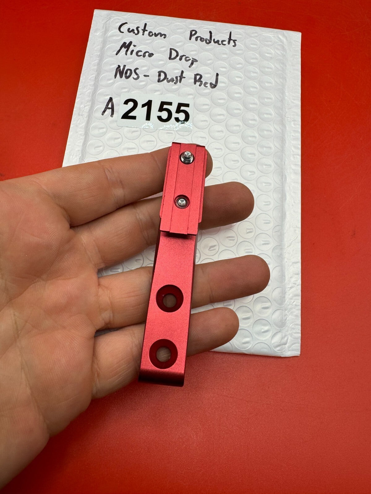 Custom Products Micro Drop NOS-Dust Red - used paintball drop forward / micro drop asa adapter - dust red