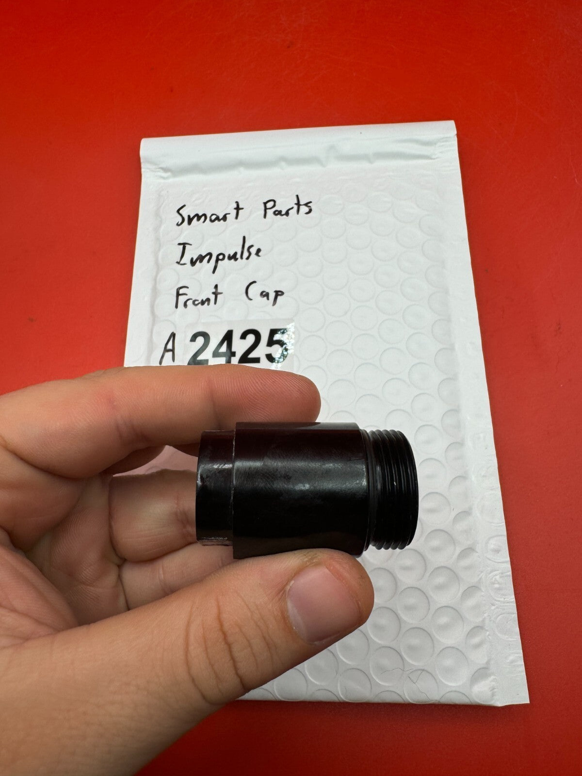 Smart Parts Impulse Front Cap - used paintball front cap - black
